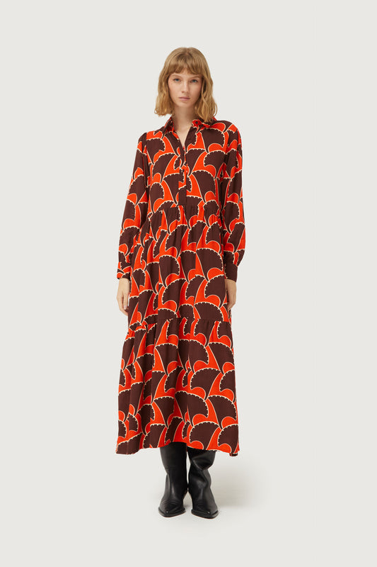 Pai Pai geometric print long dress