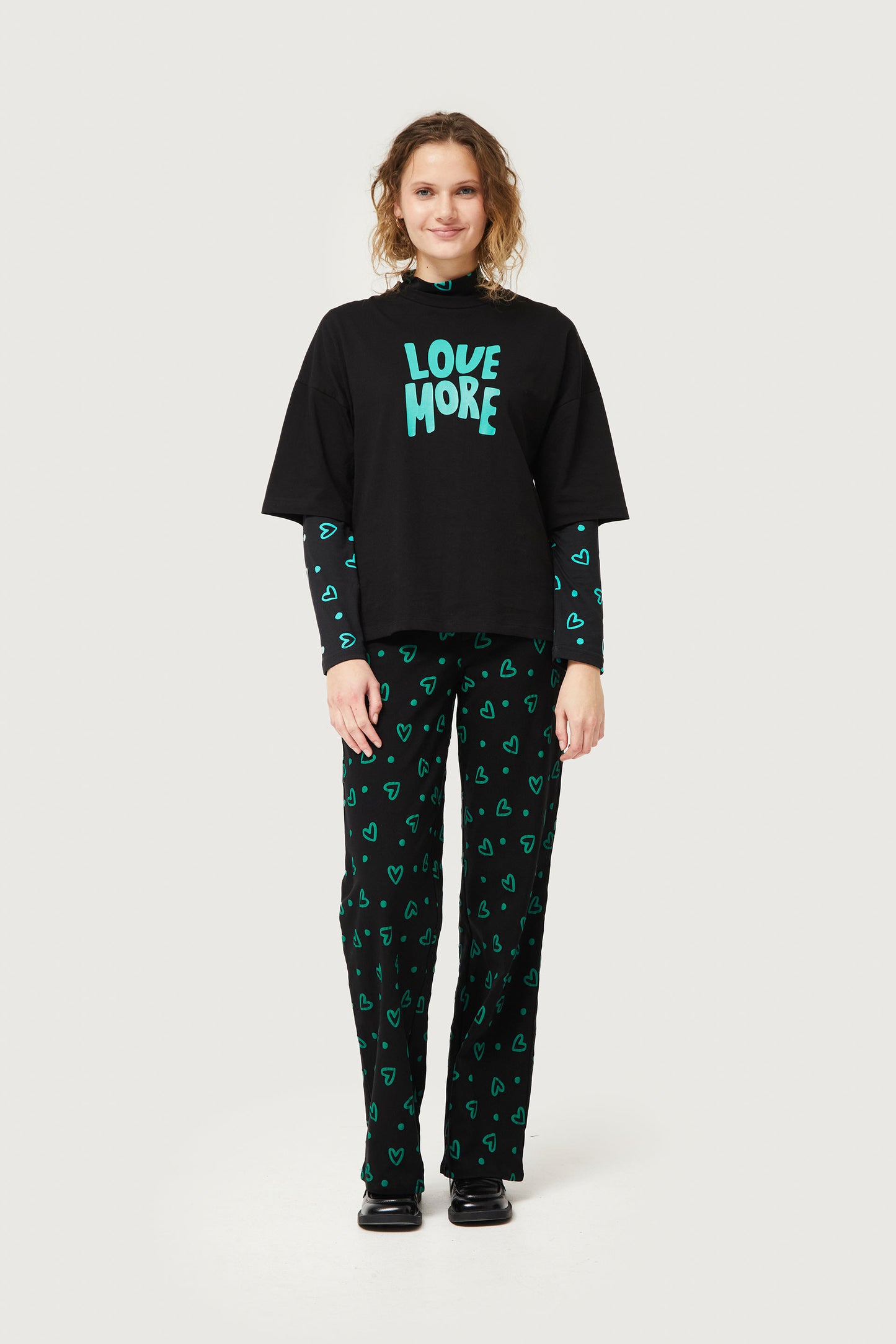 T-shirt with Love More print