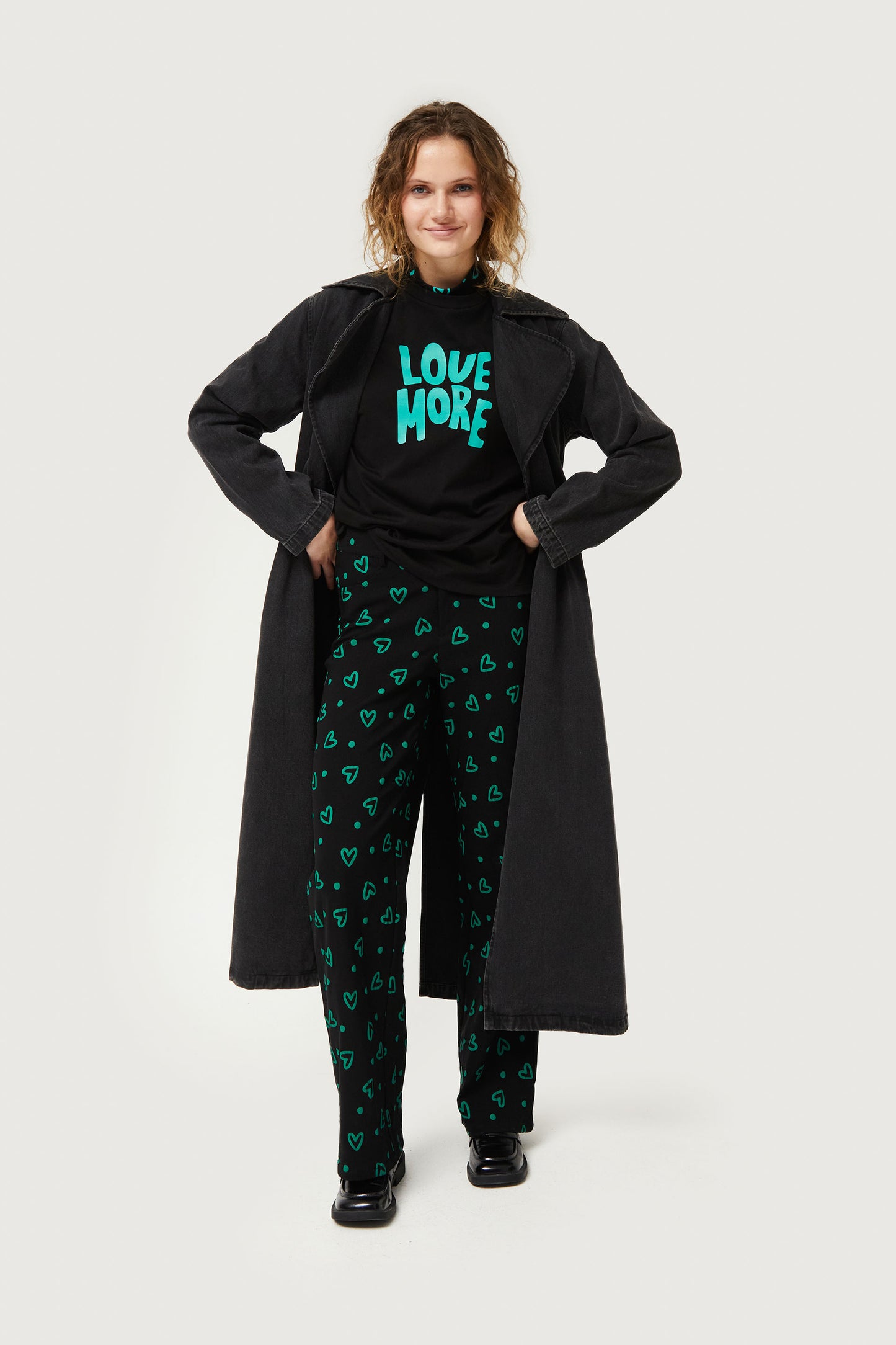 T-shirt with Love More print