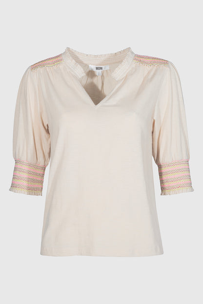 Embroidered trim t-shirt