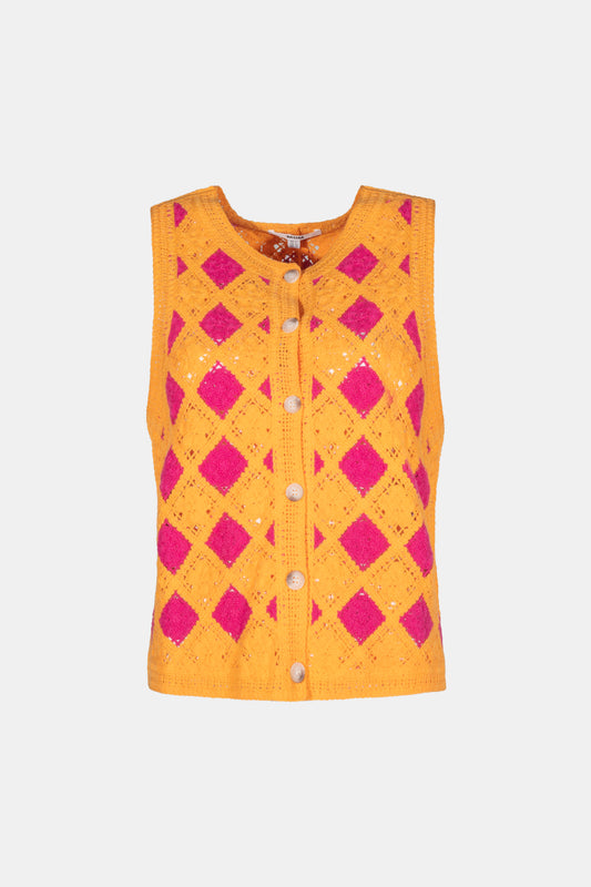 Vest Orange/Fuchsia