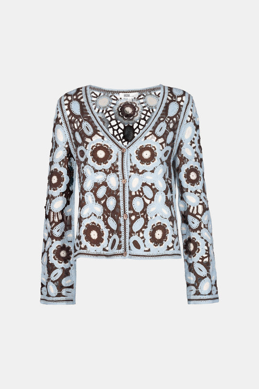 Knitted Jacket Blue/Khaki