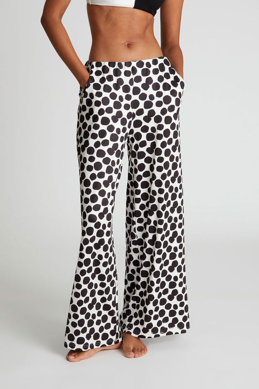 Terrazzo print straight trousers