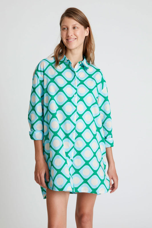 Poniente print oversized shirt