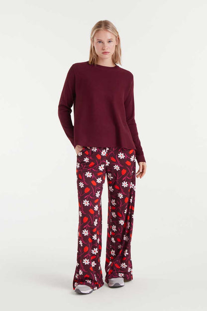 Burgundy packaged knit sweater