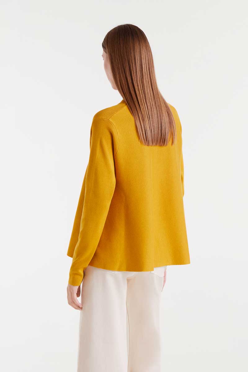 Yellow packaged knit sweater