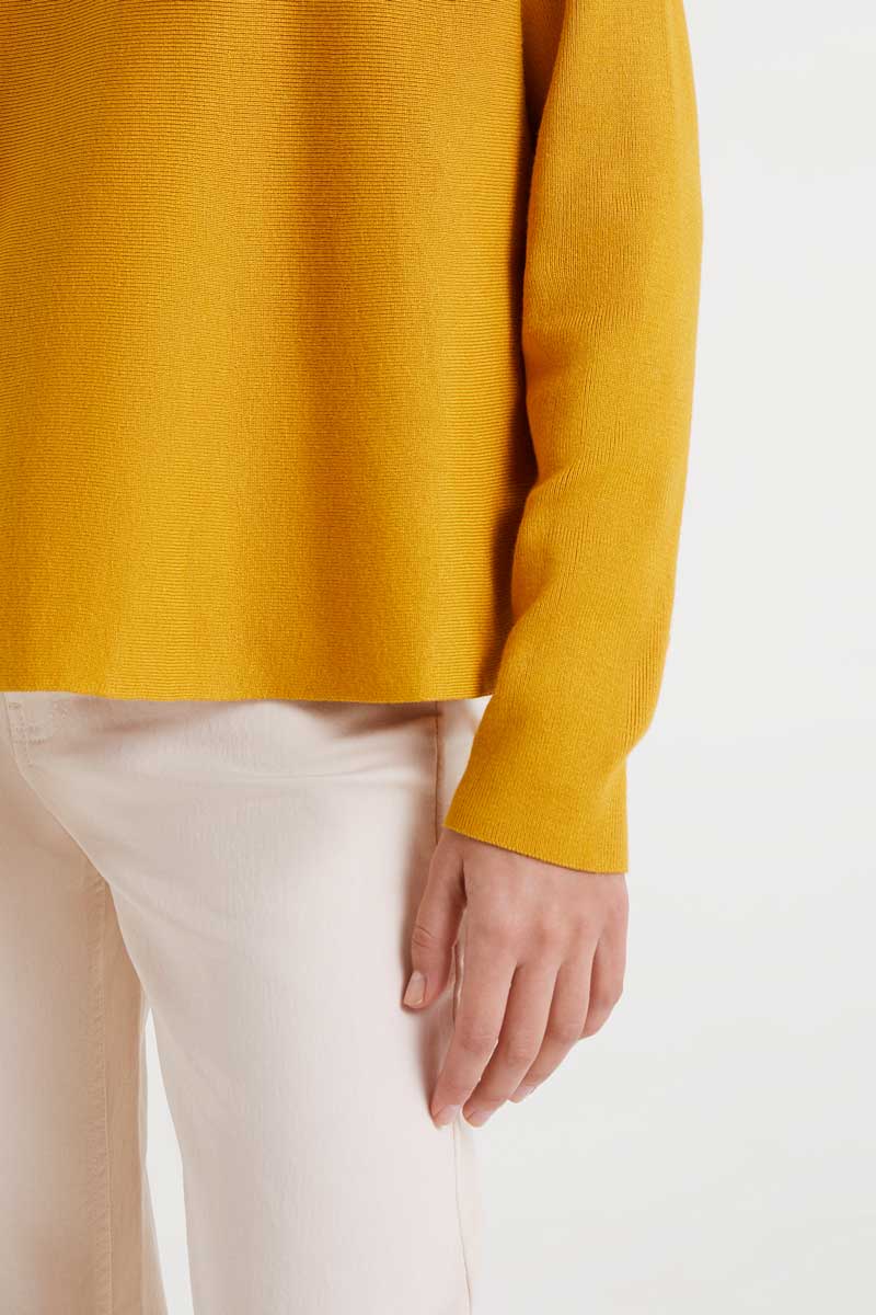 Yellow packaged knit sweater