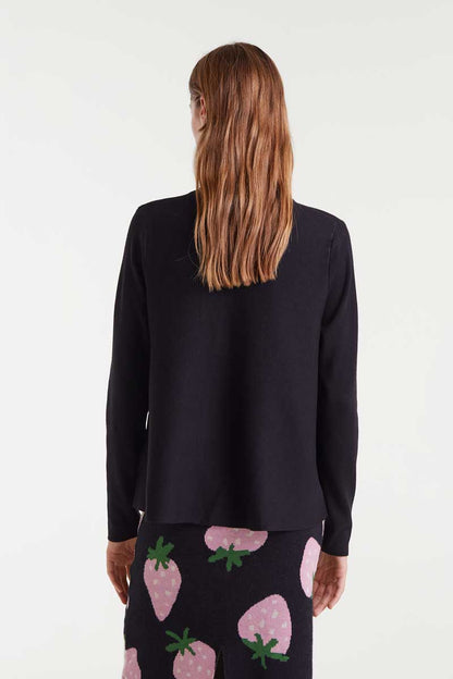Black knitted cardigan