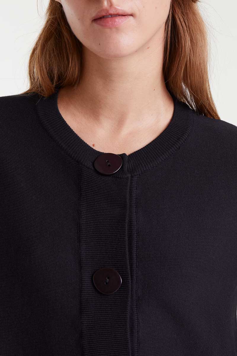 Black knitted cardigan