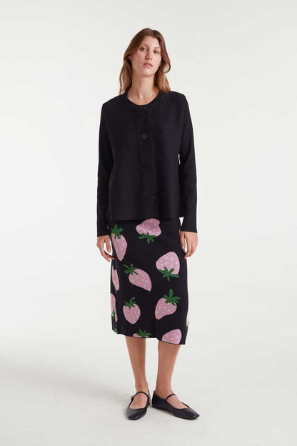 Black knitted cardigan