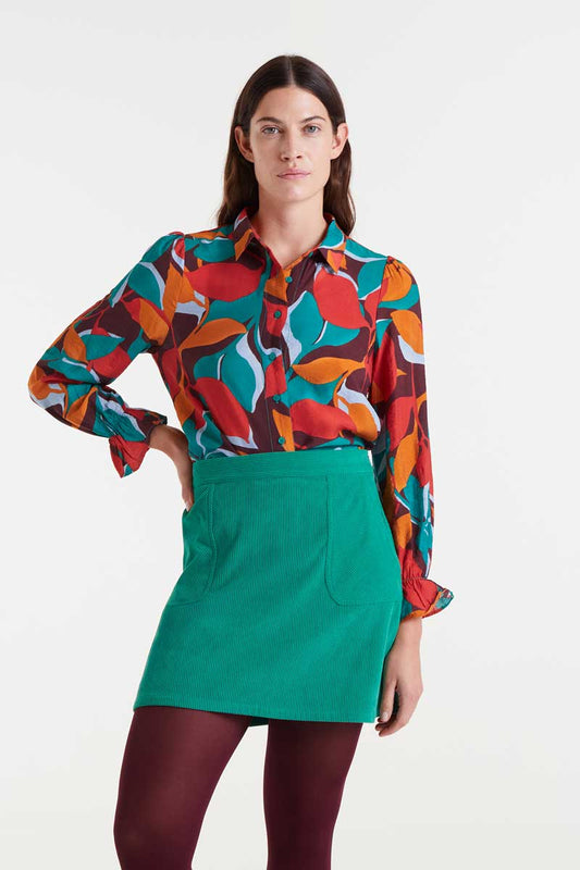 Ponziana print lightweight crepe shirt