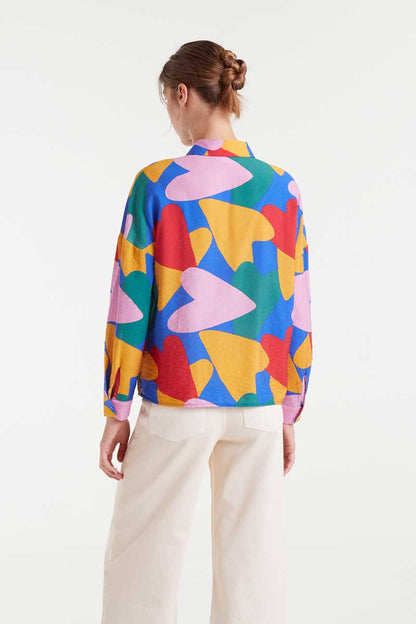 Light crepe shirt with Cupid print