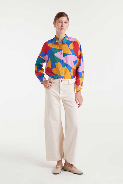 Light crepe shirt with Cupid print