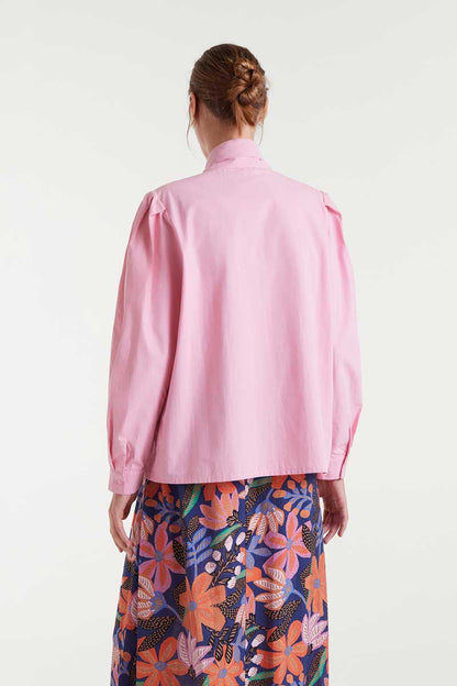 100% cotton pink bow shirt