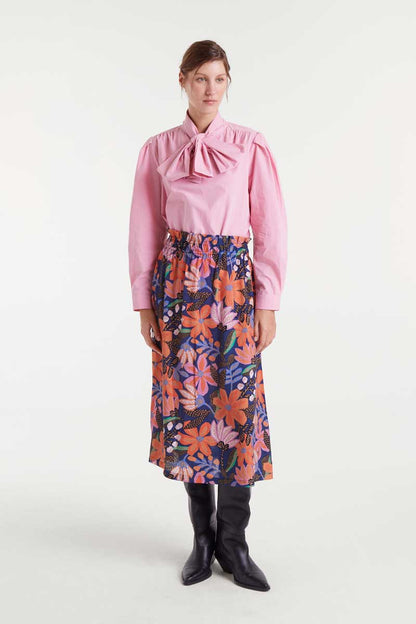 100% cotton pink bow shirt