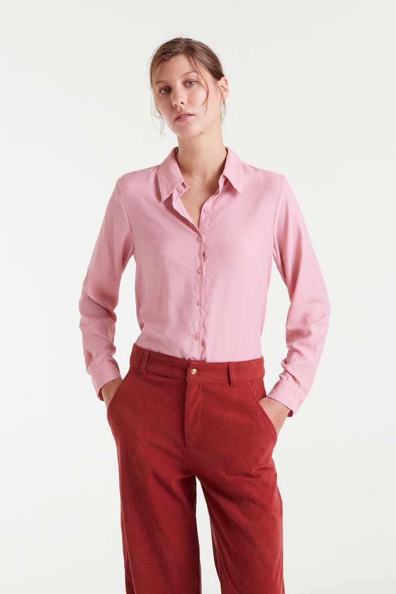 Pink fluid shirt