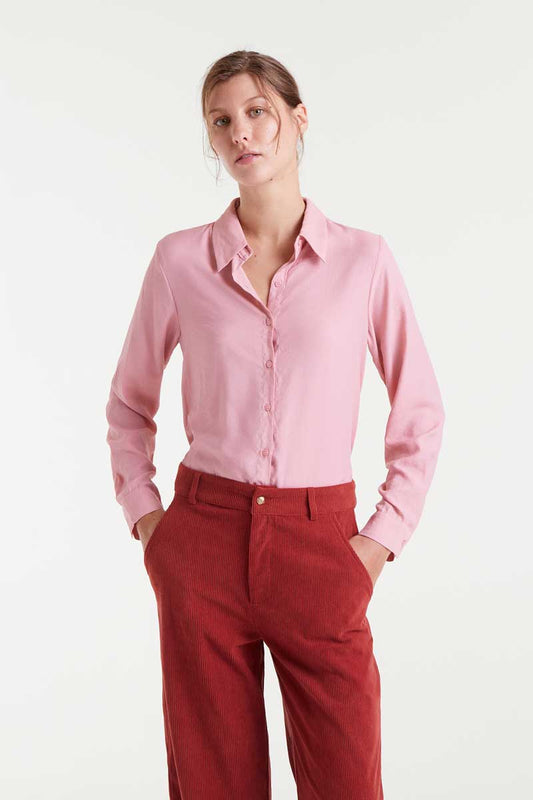 Pink fluid shirt