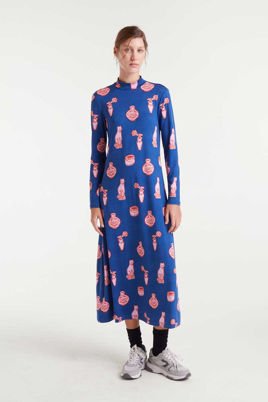 Long dress with Porcelain print