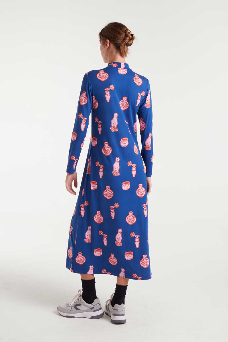 Long dress with Porcelain print