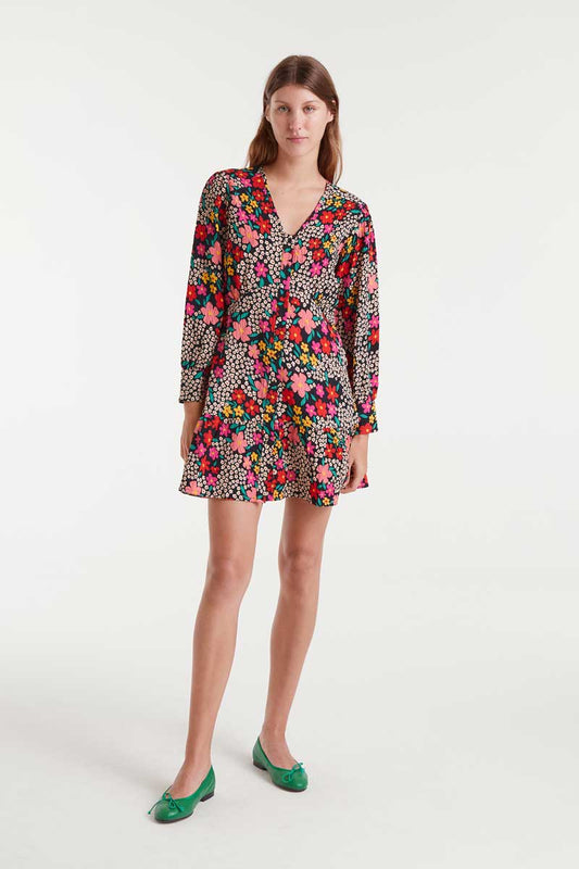 Short dress with Giardino print