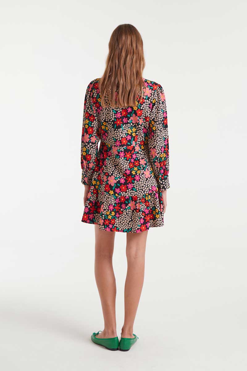 Short dress with Giardino print