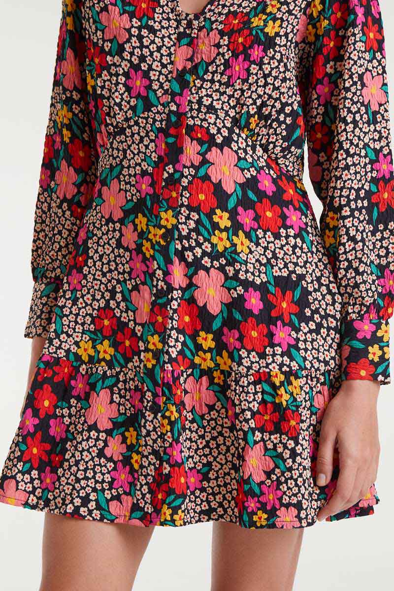 Short dress with Giardino print