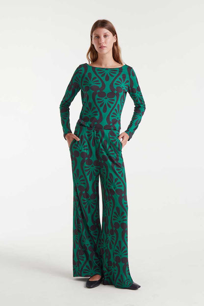 Trousers baroque print