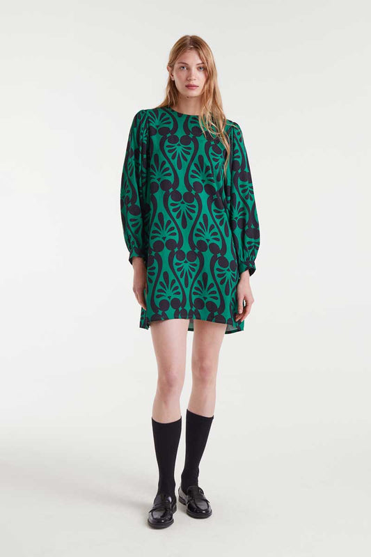 Short dress with Baroque print