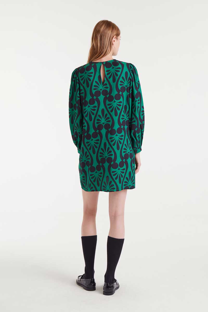 Short dress with Baroque print