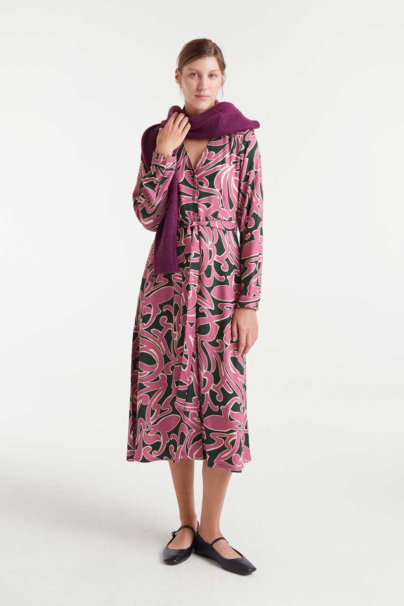 Pastures print midi dress