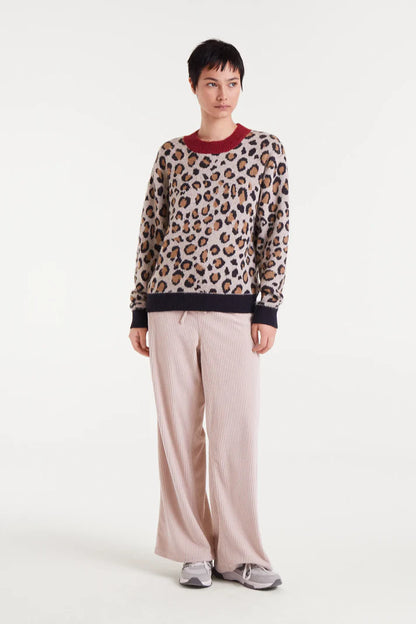 Mini Leopard Print Jacquard Sweater