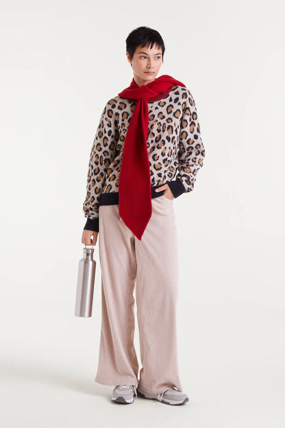 Mini Leopard Print Jacquard Sweater