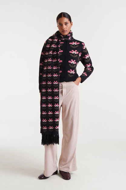 Baboushka Big Print Jacquard Cardigan