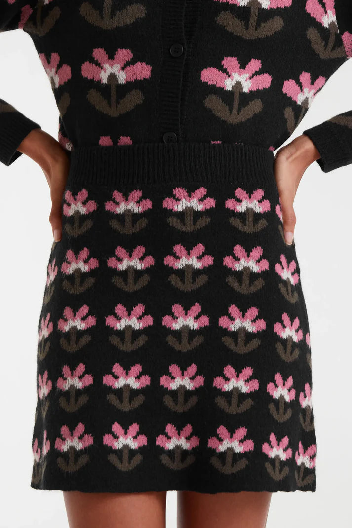 Baboushka Small print jacquard short skirt