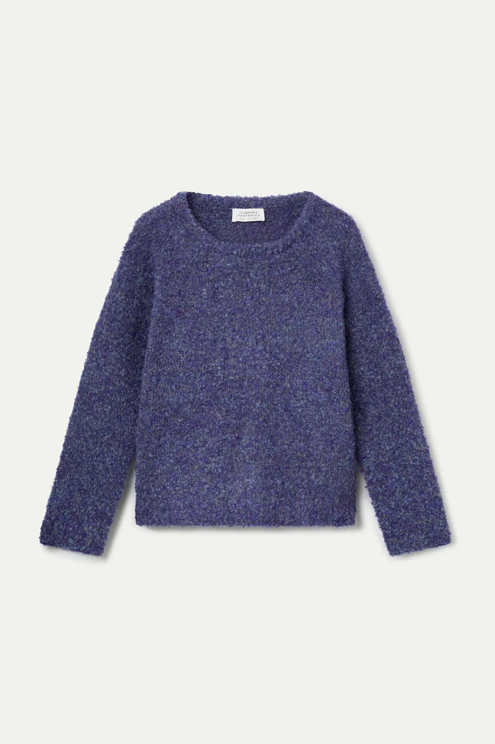 Purple textured knit sweater