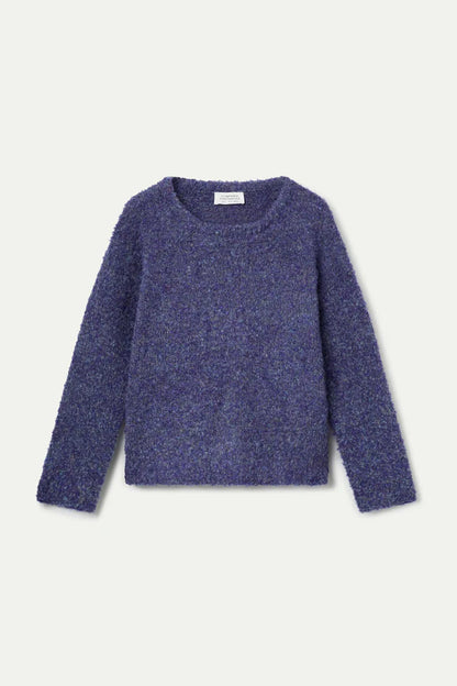 Purple textured knit sweater