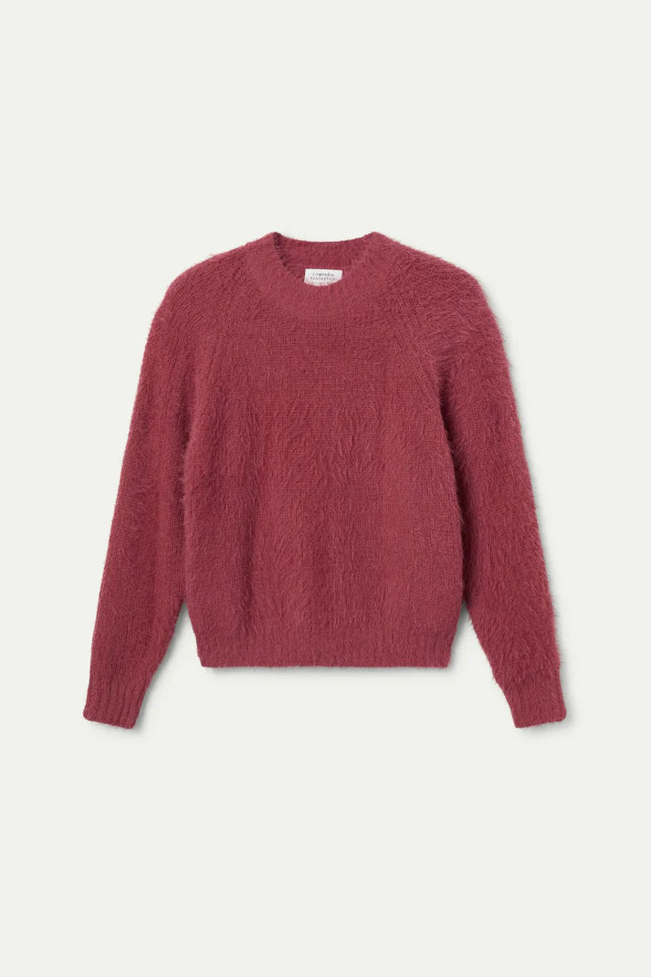 Pink textured knit sweater