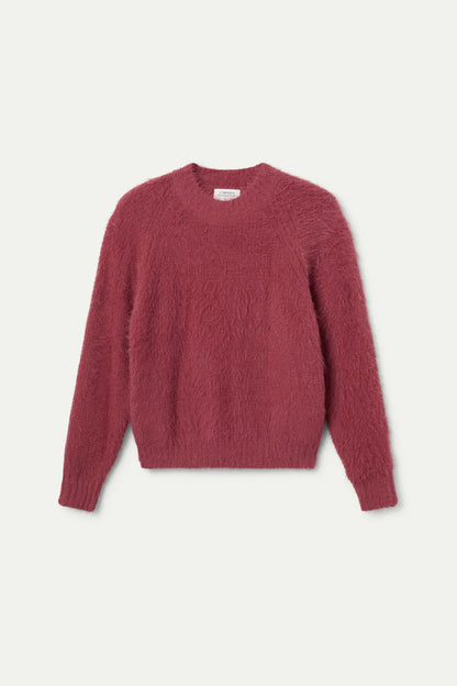 Pink textured knit sweater