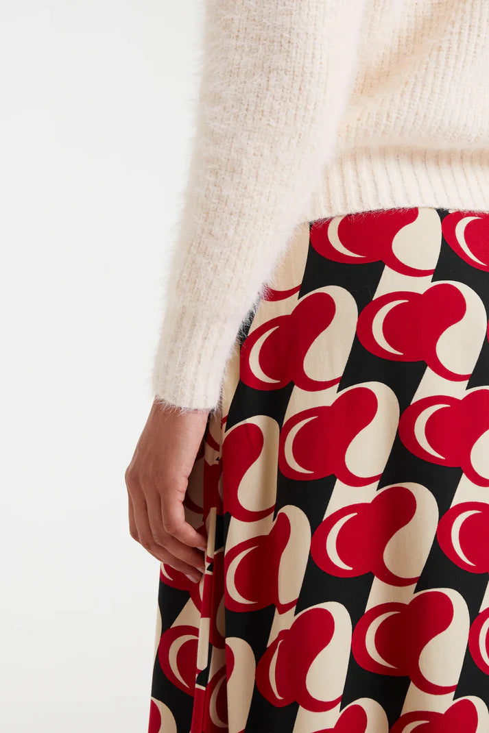 White textured knit sweater