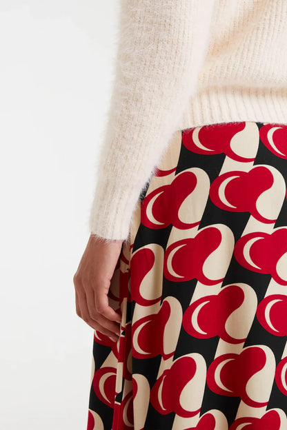 White textured knit sweater