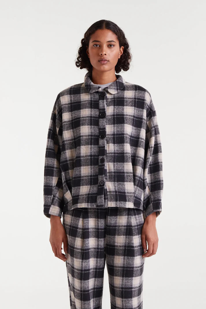 Black Check Print Shirt