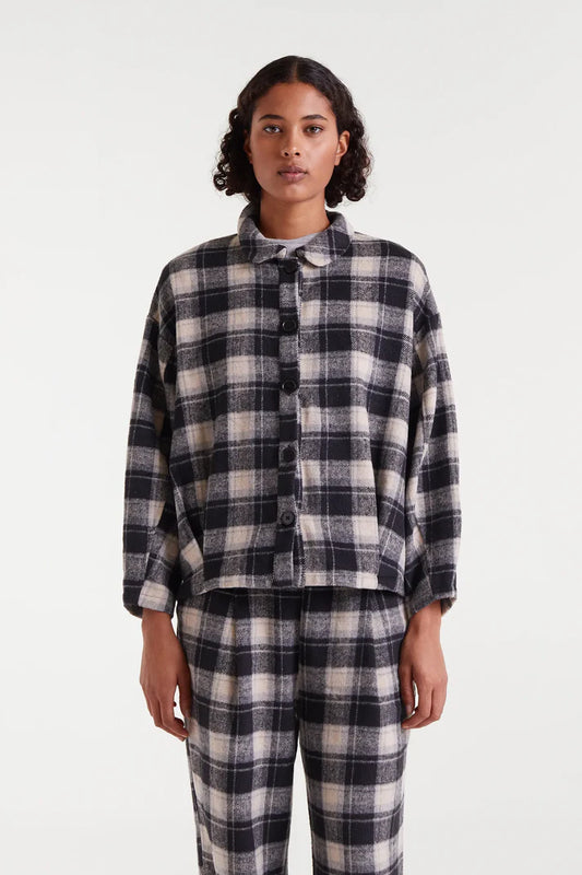 Black Check Print Shirt