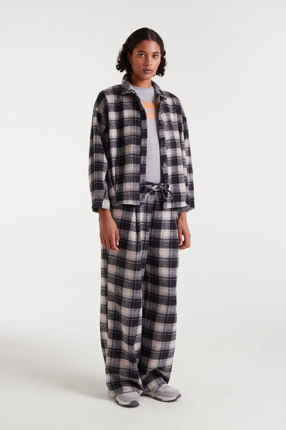 Black Check Print Shirt
