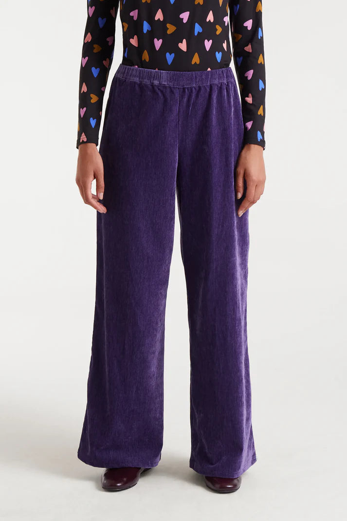Purple velvet pants