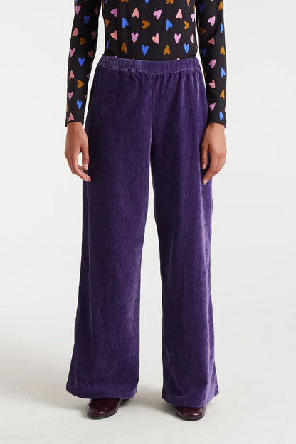 Purple velvet pants
