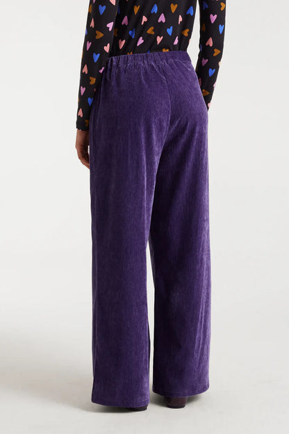 Purple velvet pants