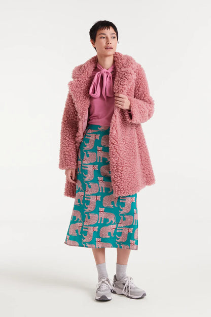 Onca print midi skirt