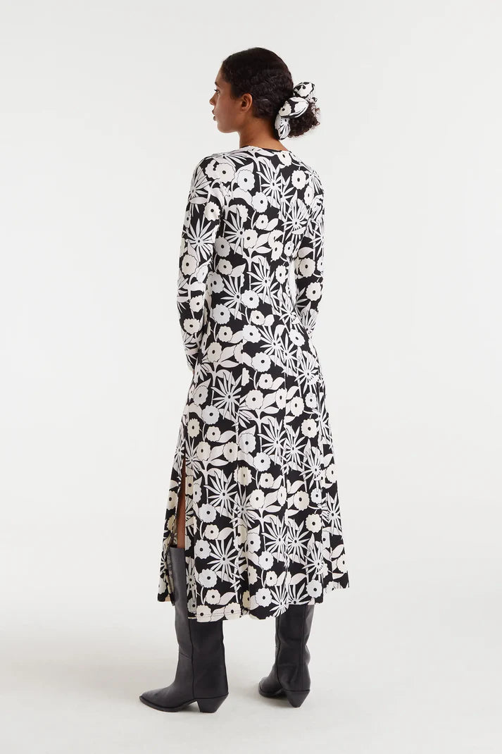 Long dress with tofu print