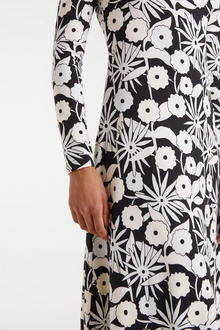 Long dress with tofu print