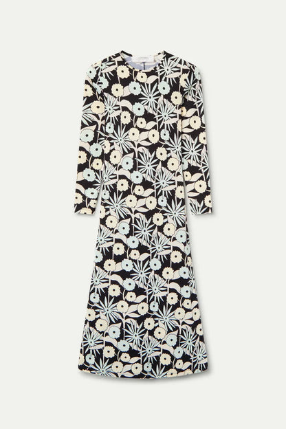 Long dress with tofu print